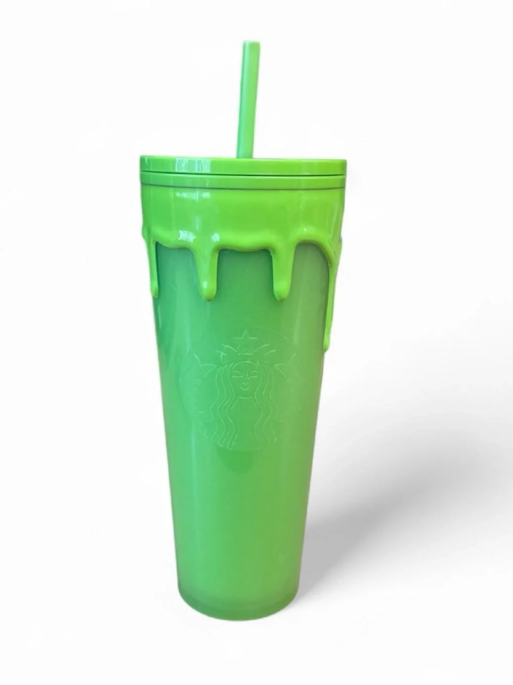 Starbucks Glow in the Dark Rare Green Drip Slime Halloween Tumbler 24oz Venti